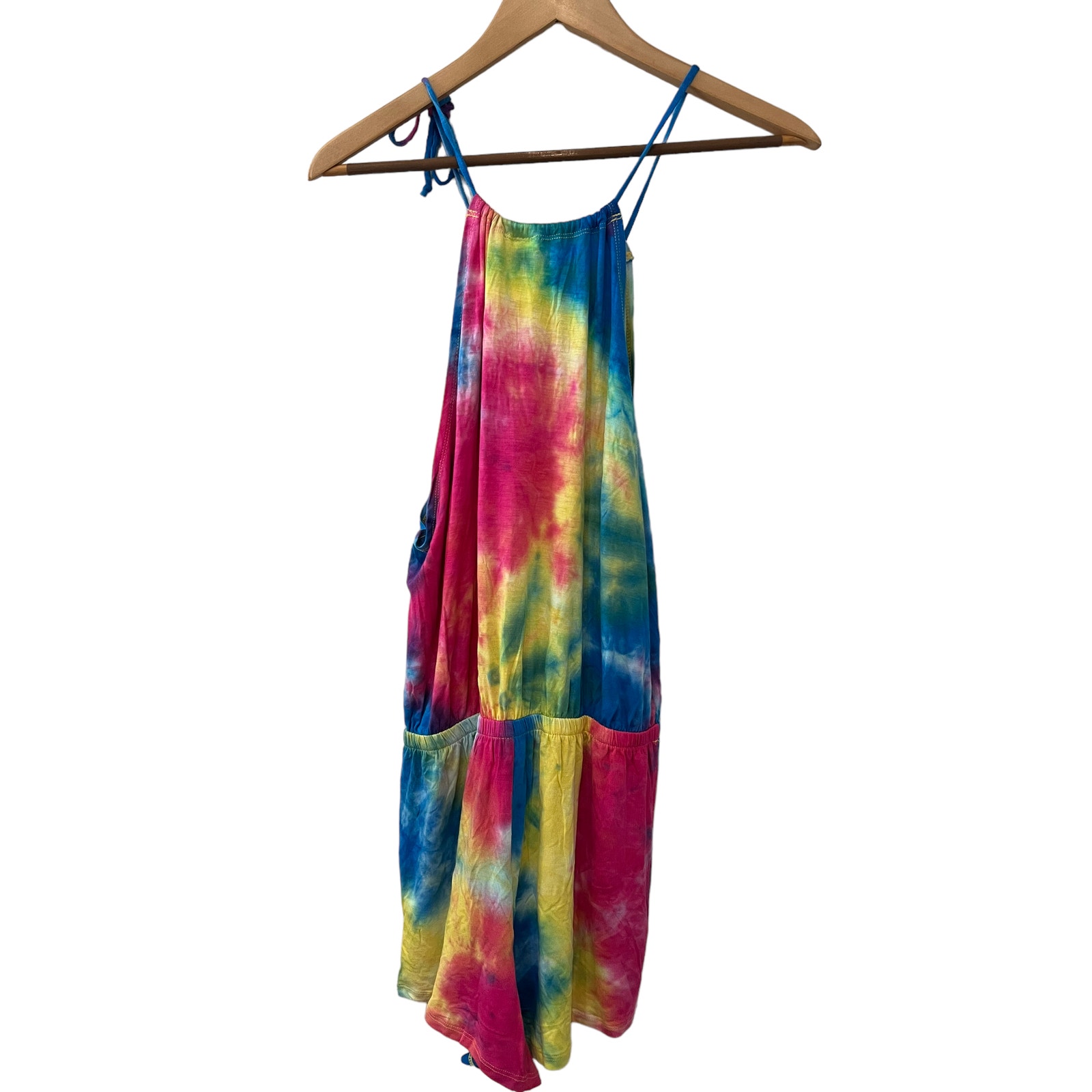 Lucky Brand Swim Tie Dye Short Romper Cover Up M